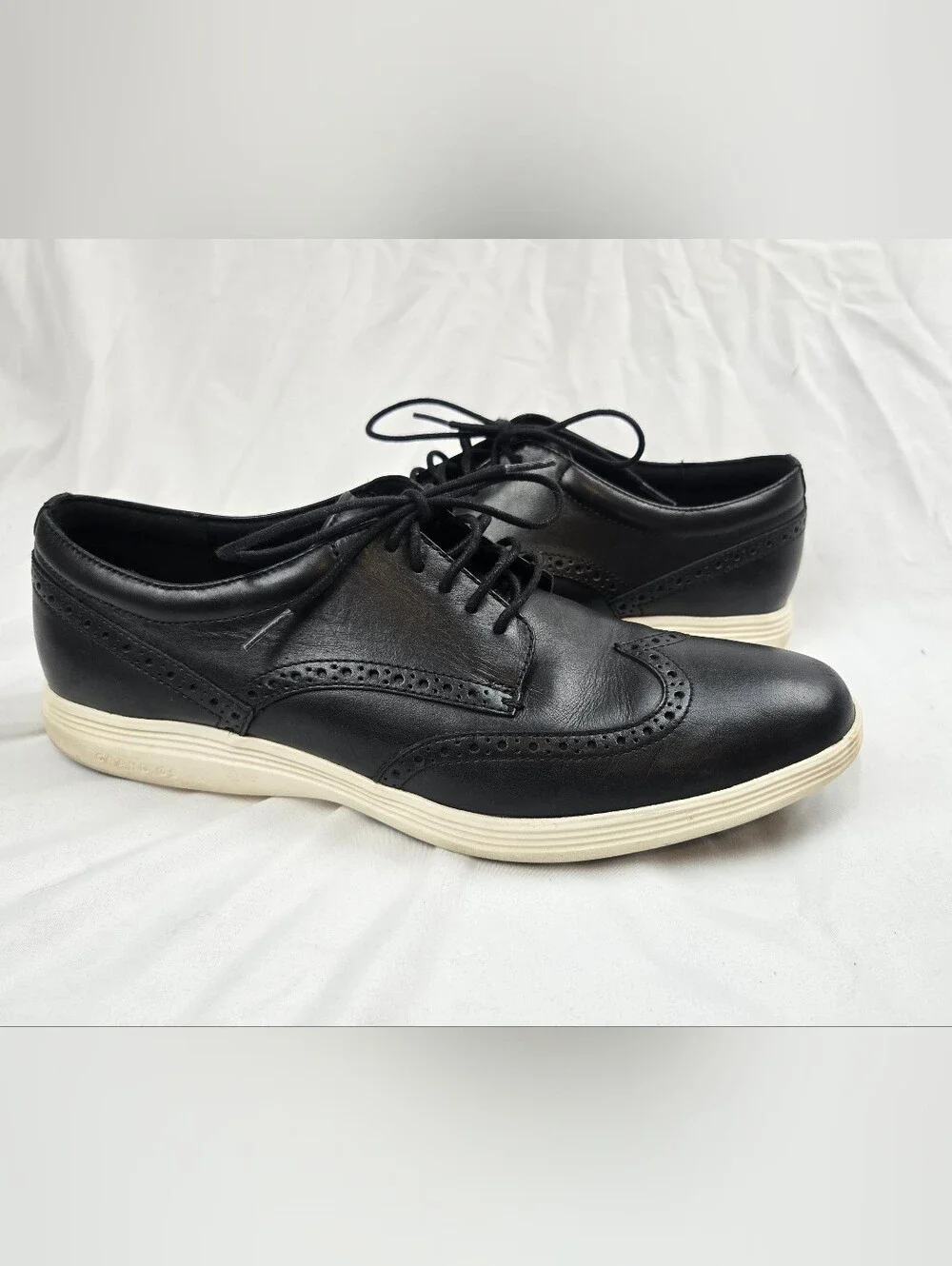 Cole Haan Grand.ØS Original Grand Wingtip Oxford Shoes Black Leather Men's Size